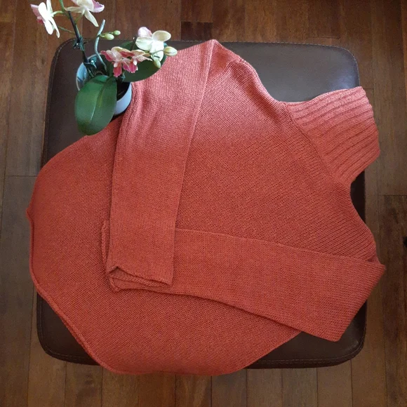 Eileen Fisher Italian Yarn Textured Knit Turtleneck Sweater - Picture 11 of 12